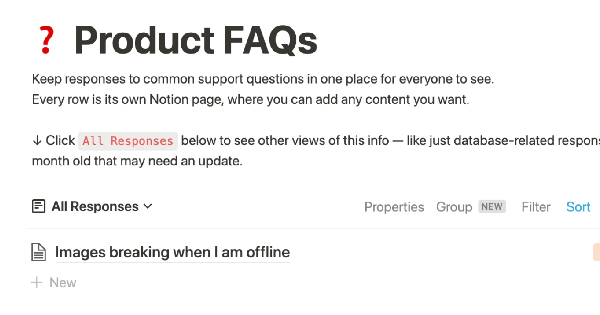 Simplify Customer Support with the Notion Product FAQs Template