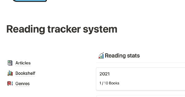Reading tracker system