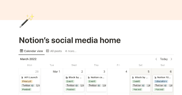 Notion's Social Media Home Template: Streamline Your Social Media Management
