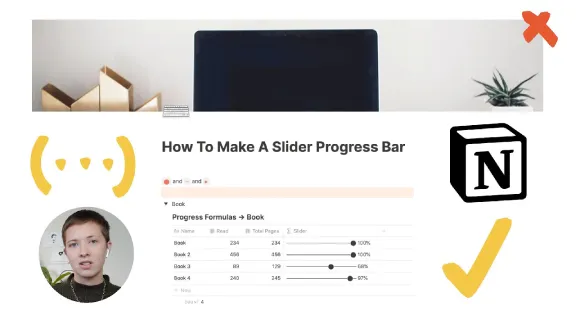 Guide to Using Notion's Progress Slider Bars 