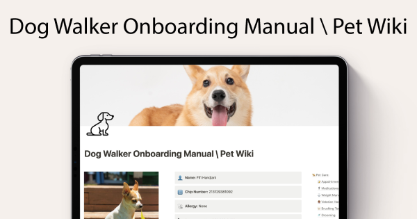 Dog walker onboarding manual