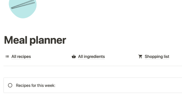 Meal planner