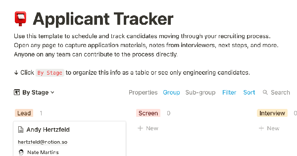 Notion Applicant Tracker Template: Easily Manage Job Applications
