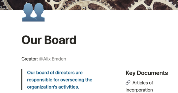 Nonprofit board
