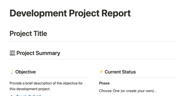 Free Development Project Roadmap template for stakeholders
