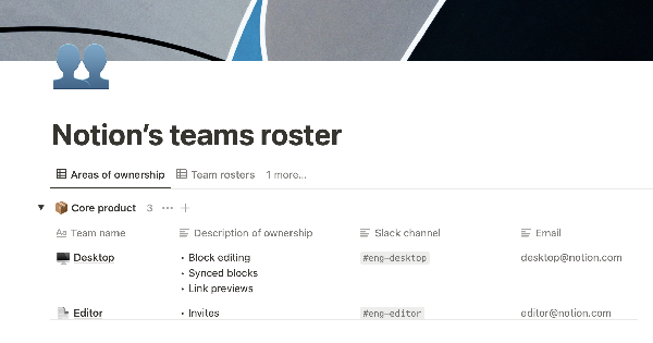 Stay Organized with Notion's Team Roster Template