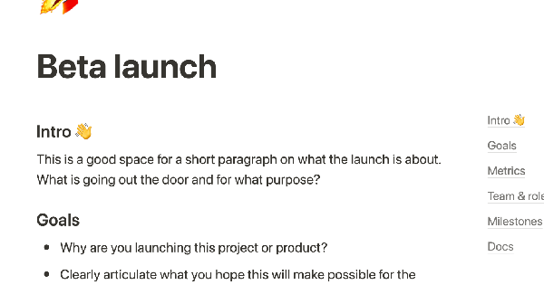 Beta launch