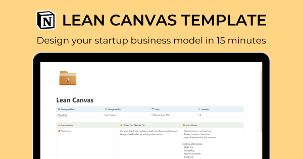 Notion lean canvas
