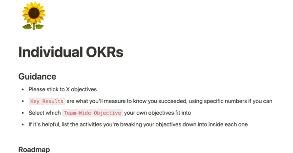 Individual OKRs