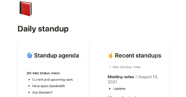 Mixpanel's daily standup & tasks