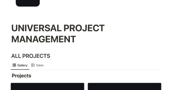 Universal project manaagement