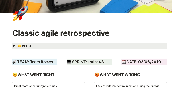 Agile retrospective