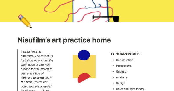 Art practice at home