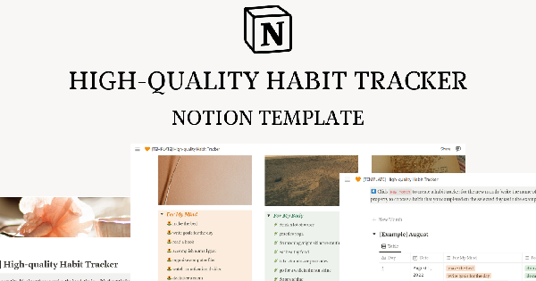 High quality habit tracker