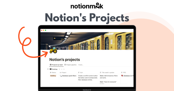 Notion's Projects template by Notion