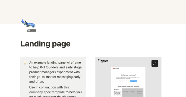Merci Grace Landing Page Notion template - created by Merci Grace