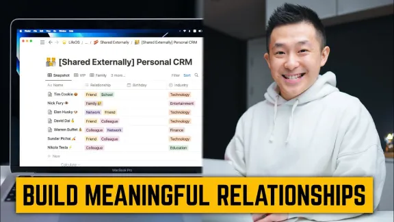 Building a Personal CRM with Notion