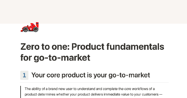 Merci Grace's Zero to One Framework Notion Template by Merci Grace
