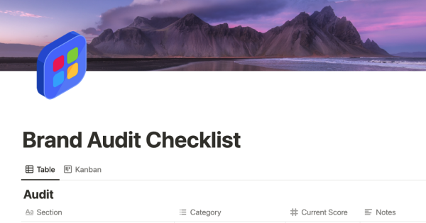 Rich Peterson's Brand Audit Checklist Notion Template