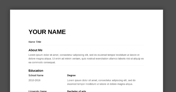 Tony David's Professional Resume Notion Template