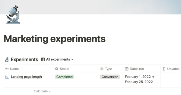 Notion's marketing experiments