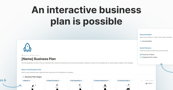 Business Plan Workspace Notion Template by Alejandra Cienfuegos