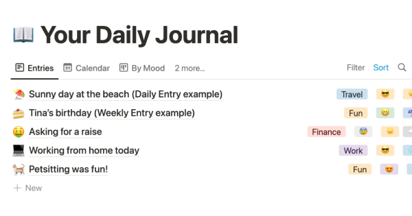 Your daily journal