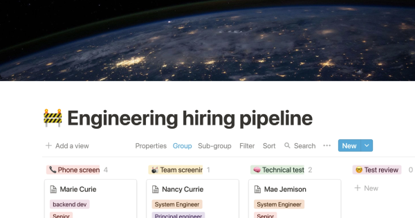Engineering hiring pipeline