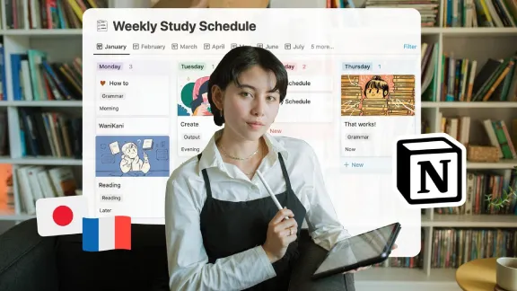 Create a Language Learning Schedule in Notion