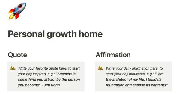 Personal growth home