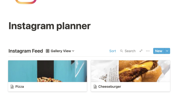 Instagram planner