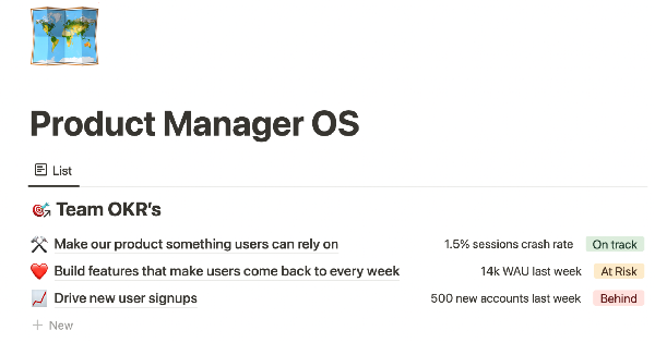 Product manager OS