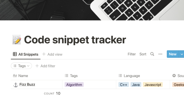 Code snippet tracker