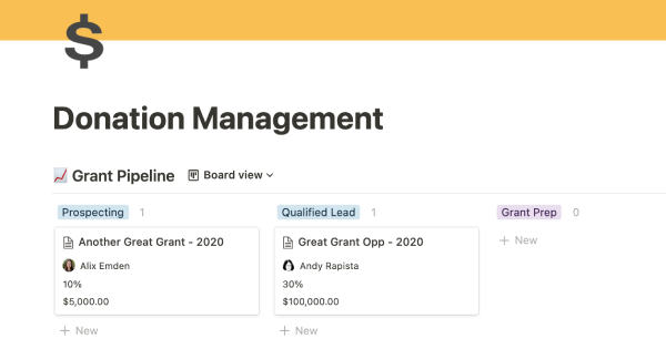 Donation management