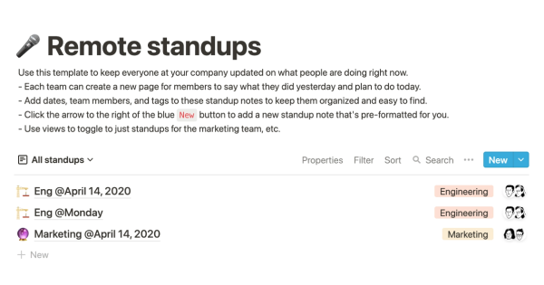 Remote standups