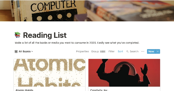 Book List: Free Notion Template for Tracking Your Reading