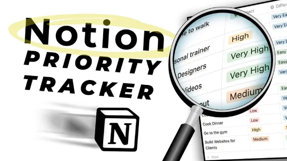 Complete Goals Faster with this Notion Priority Tracker