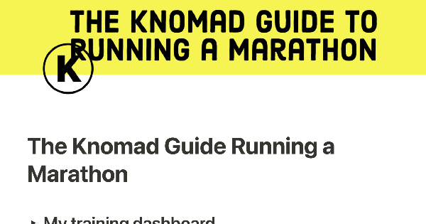 Marathon planner