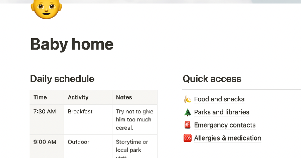 Track Your Baby's Development with Yin Wu's Notion Template