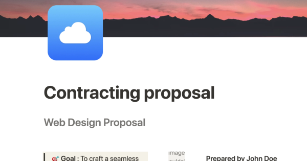 Contracting proposal
