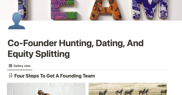 Cofounder matching