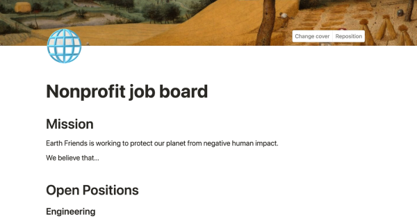 Nonprofit job board