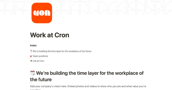 Cron's job postings