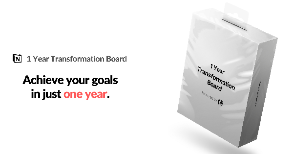 One Year Transformation: Premium Notion Template for Personal Planning