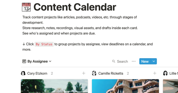 Notion's Content Calendar - A Free Template from Notion