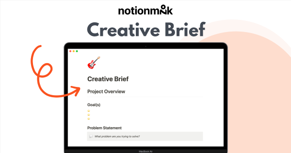 Notion's Creative Brief template