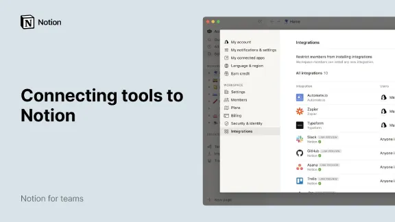 Learn how to Connect Tools to Notion