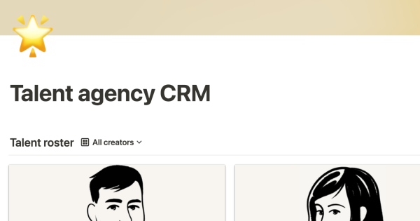 Notion CRM Template for Talent Agencies: Boost Your Business