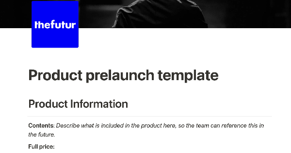 Product prelaunch